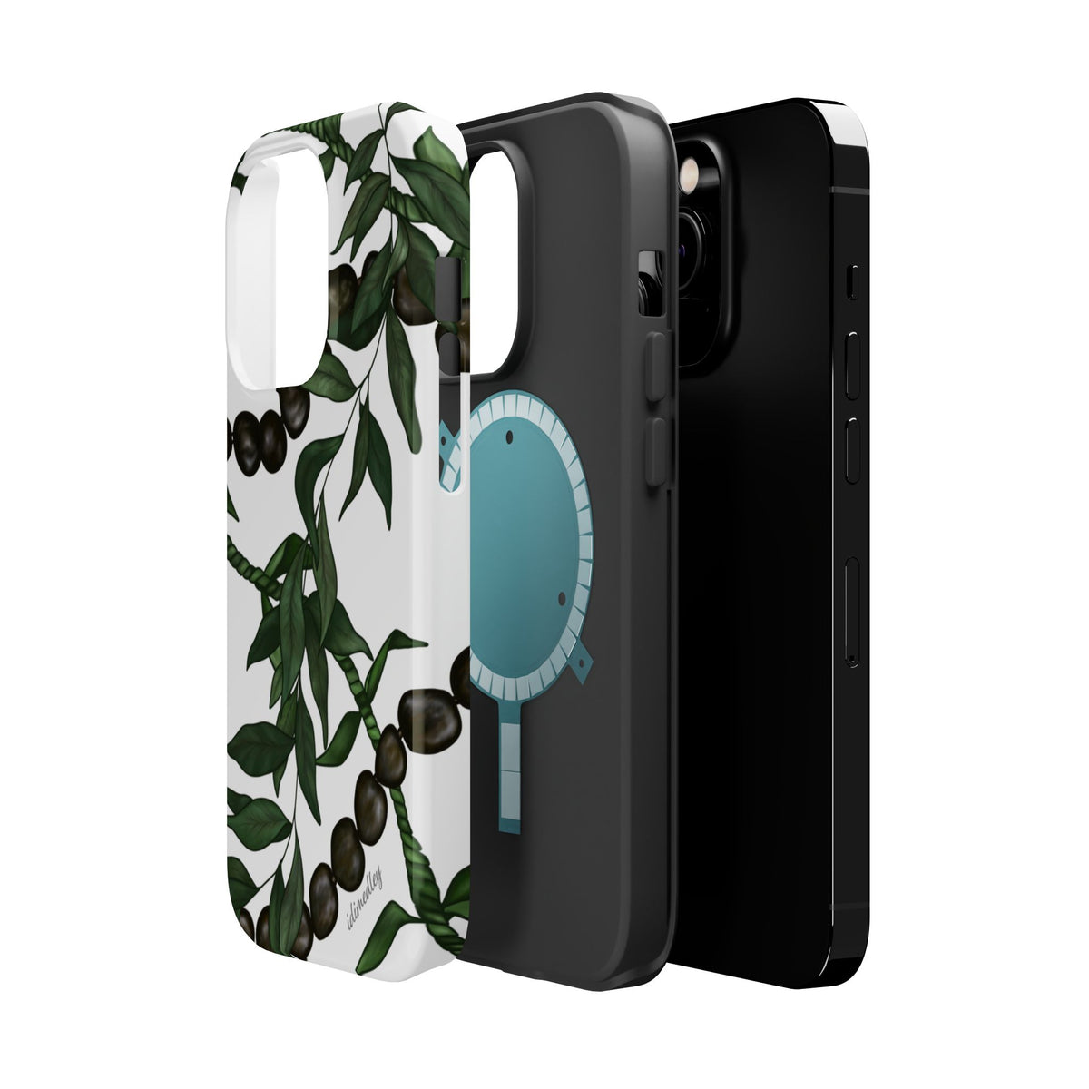 Kukui Nut, Maile, Ti Leaf Lei (White), MAGSAFE