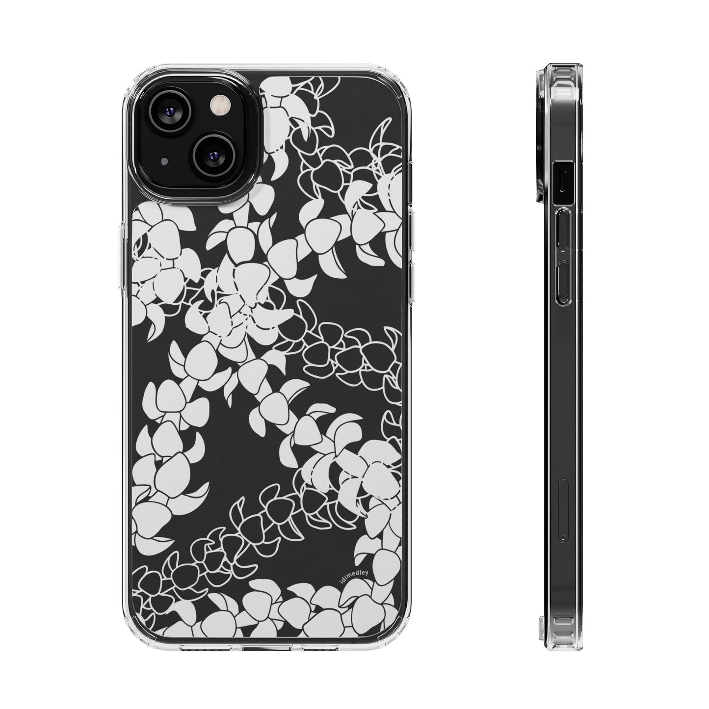 Puakenikeni Curvilinear Lei CLEAR Phone Case