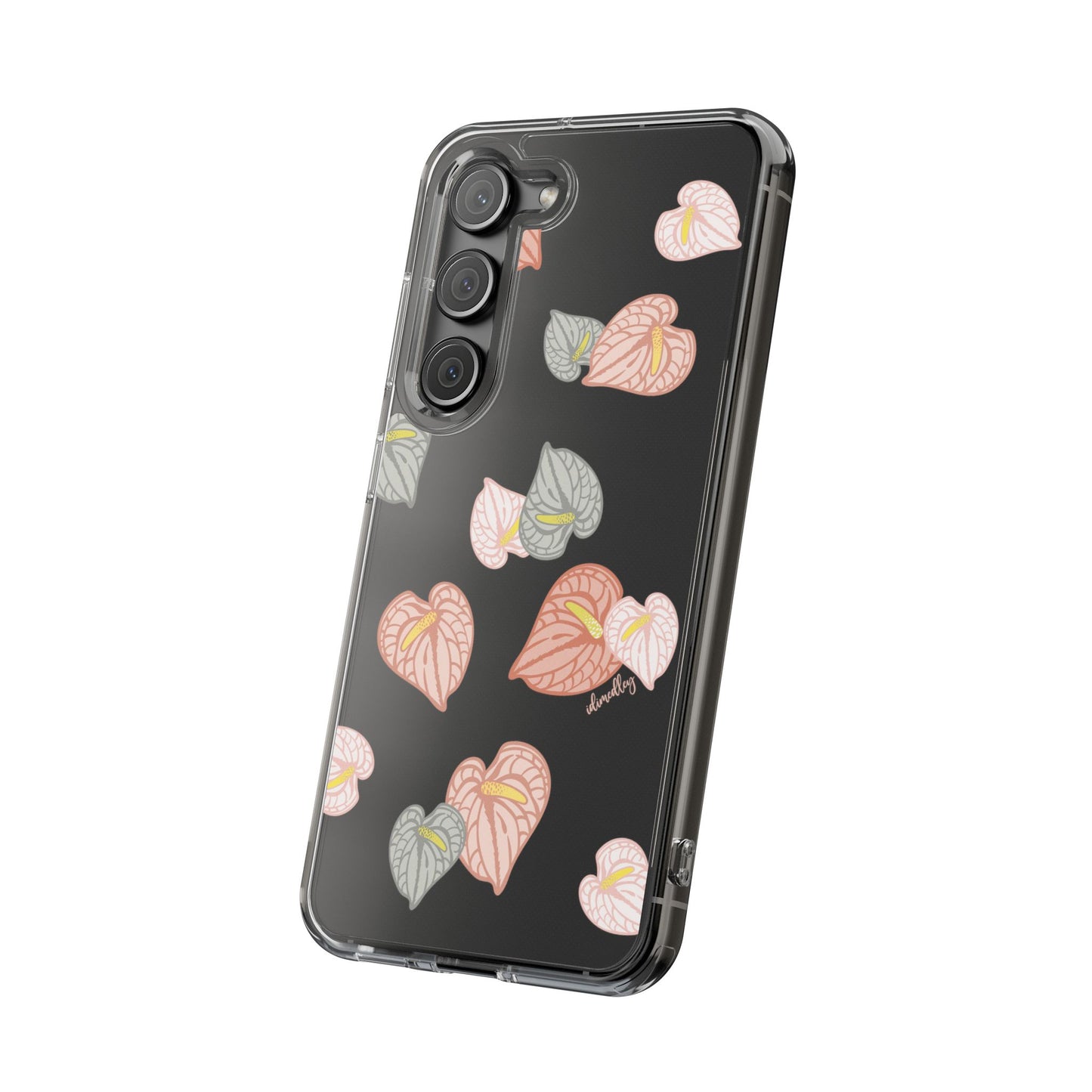 Anthuriums Abound in Papaya Sunset CLEAR Case