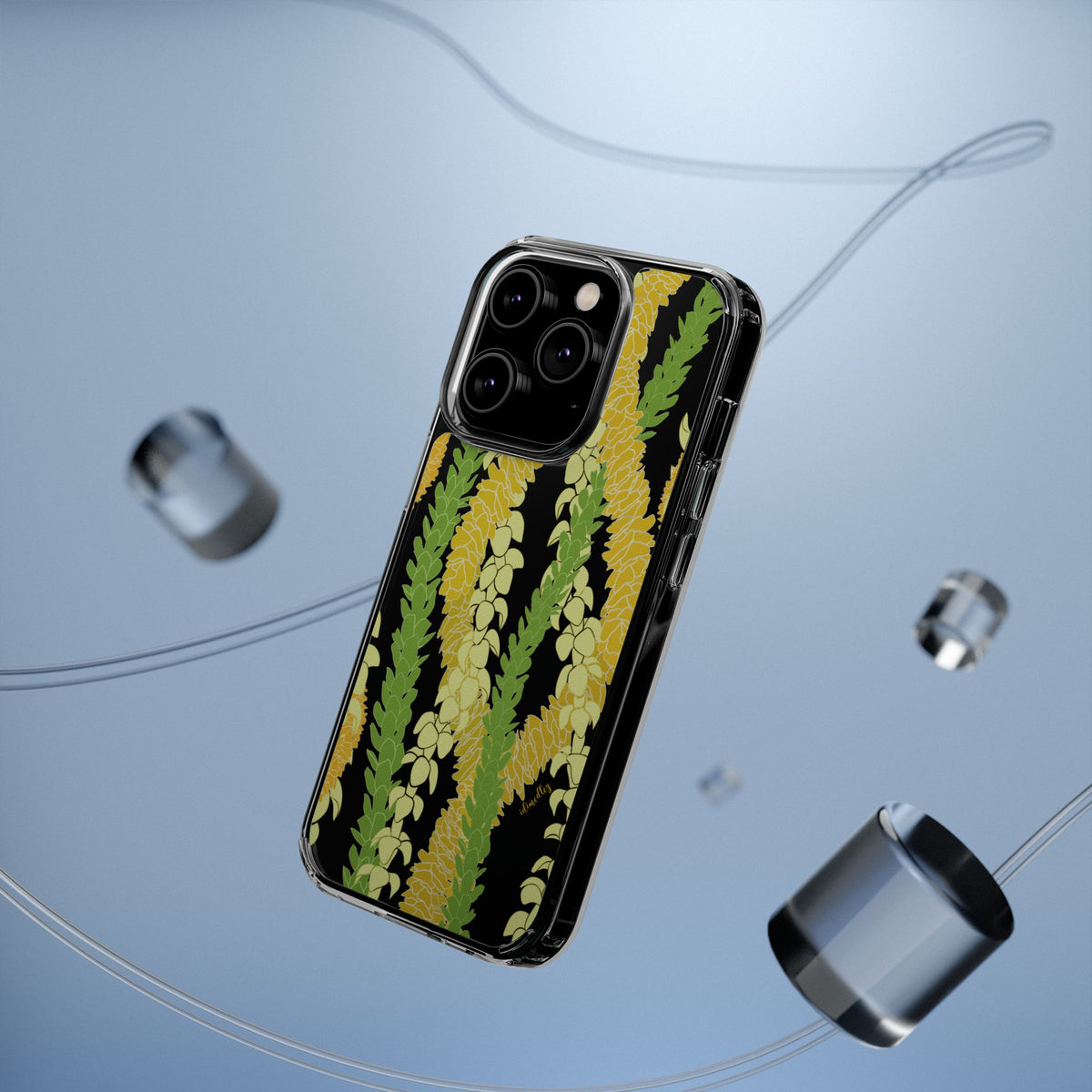 Triple Strand Ilima, Pakalana and Puakenikeni Lei CLEAR Case