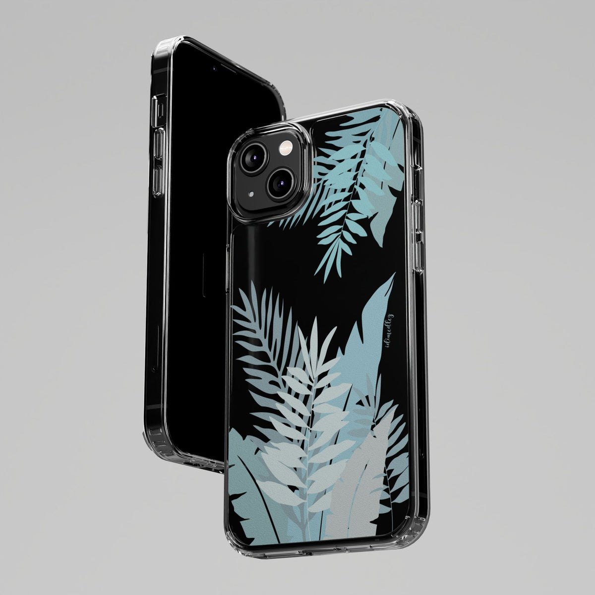 Whispering Leaves (Blue) CLEAR Case