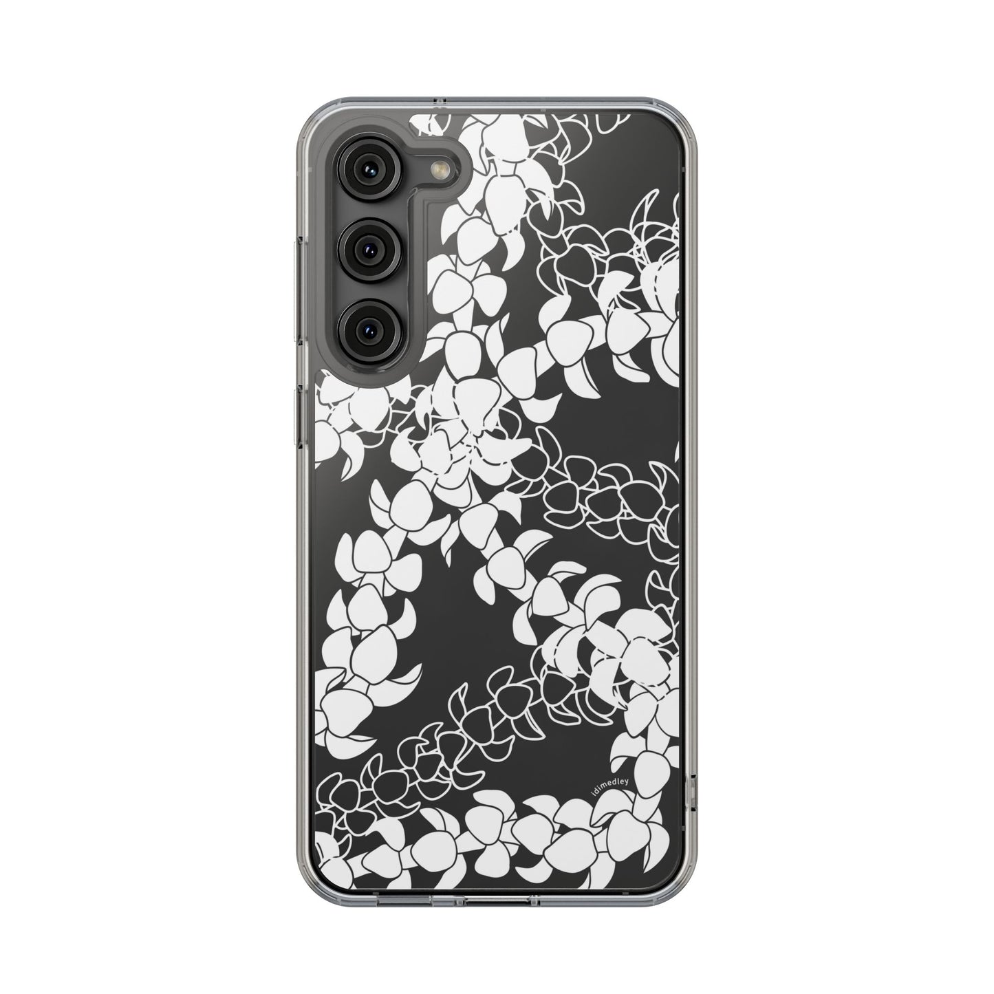 Puakenikeni Curvilinear Lei CLEAR Phone Case