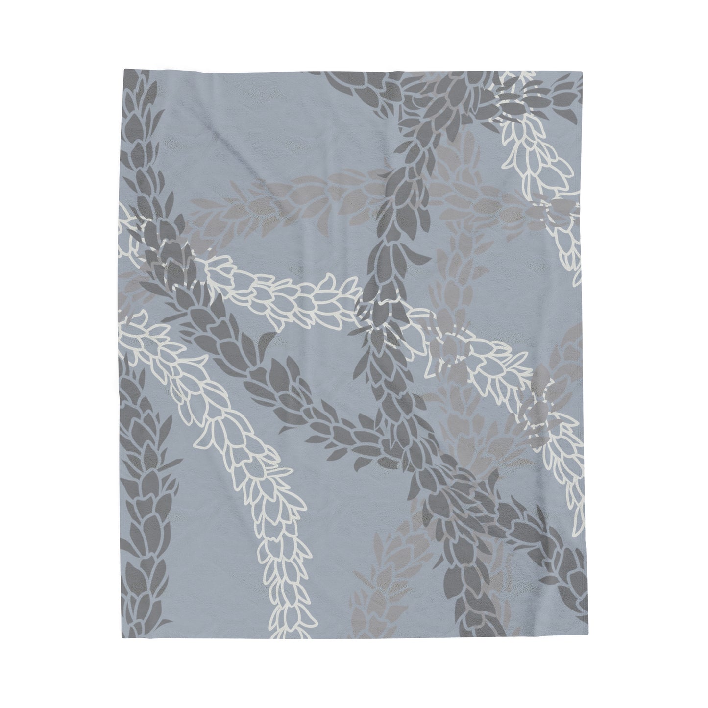 Incredibly Soft Velveteen Blanket- Pikake Wishes (Gray)