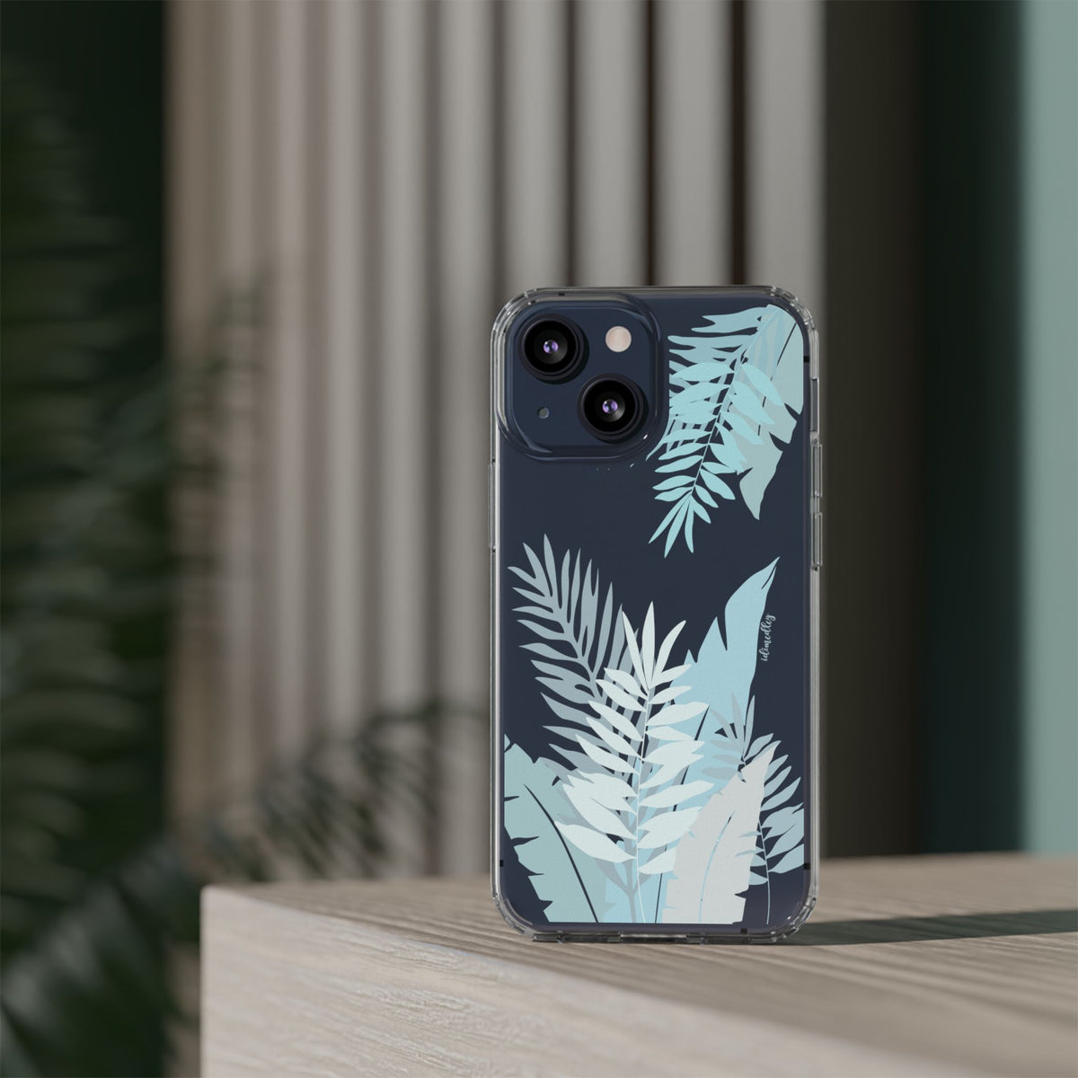 Whispering Leaves (Blue) CLEAR Case