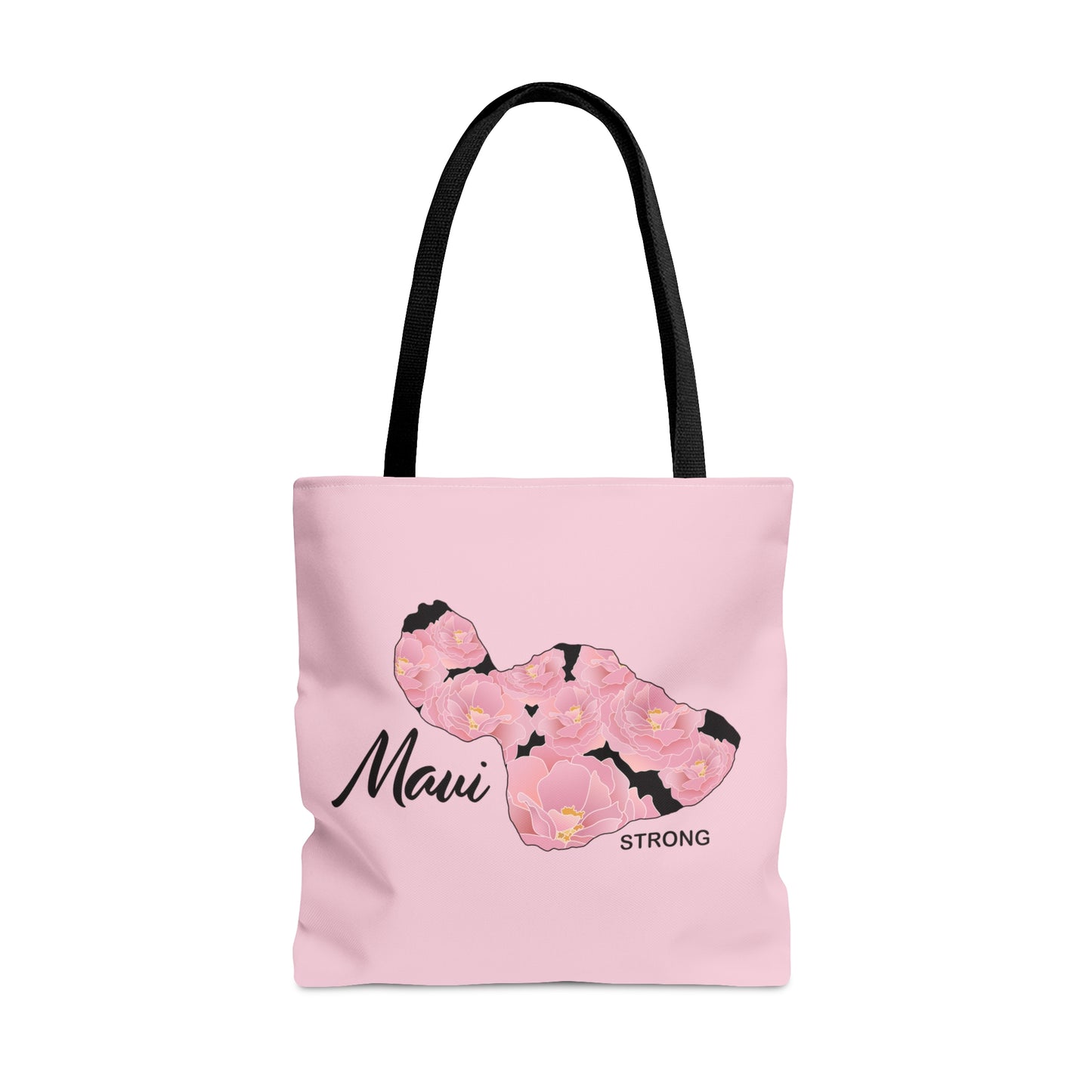 Tote bag- Maui Strong Lokelani Island Pink and Black, Proceeds Donated for Lahaina Wildfire Relief