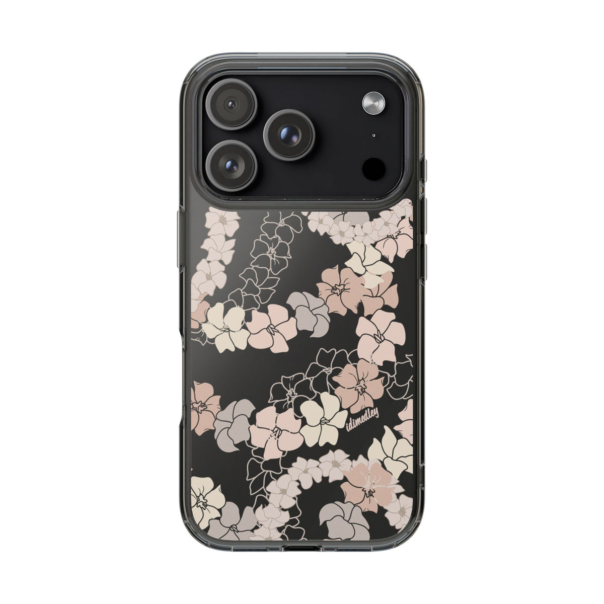 Puakenikeni En Face Flower Leis (Peachy Pinks) CLEAR Case