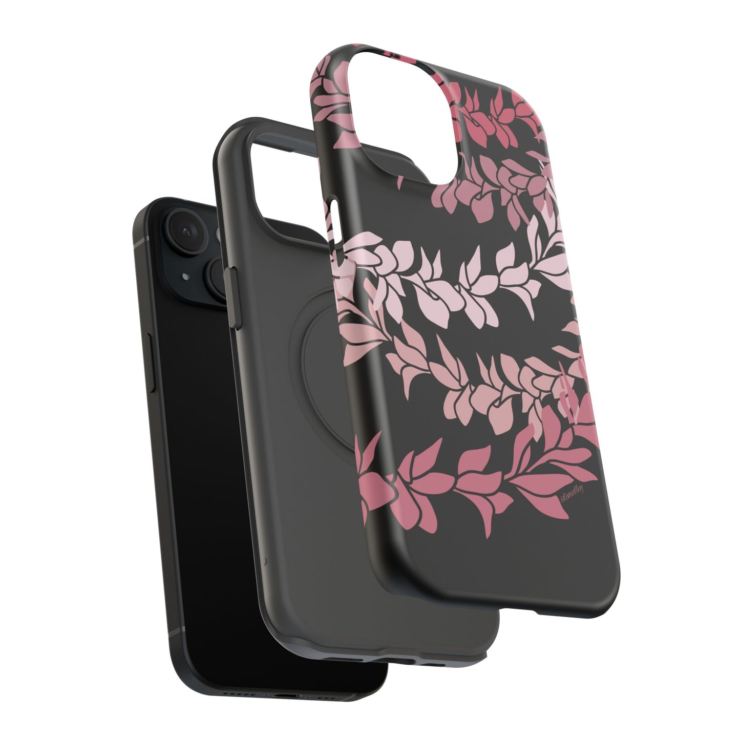 Plumeria Leis in Color Me Pinks (Black)