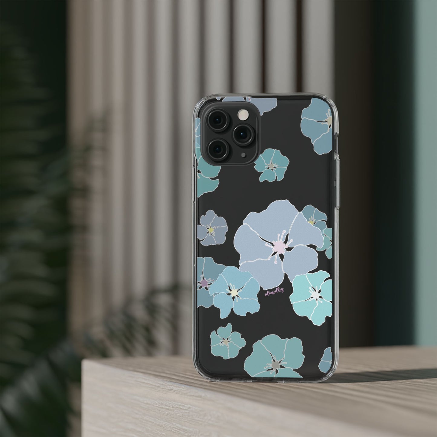 Ilima Flowers Blue CLEAR Case