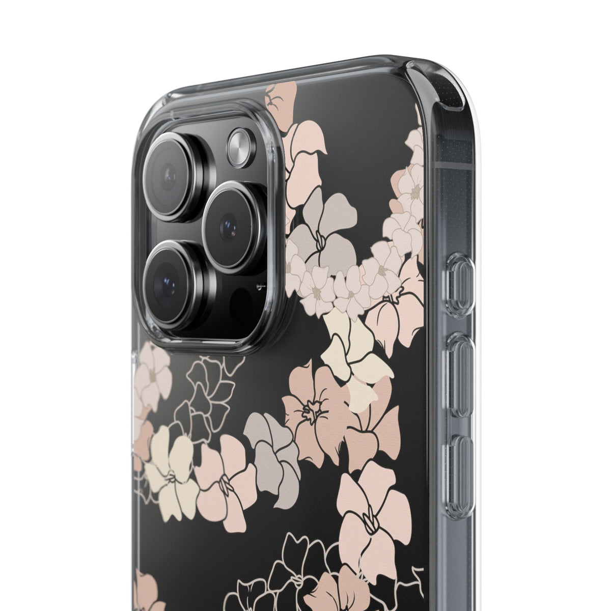 Puakenikeni En Face Flower Leis (Peachy Pinks) CLEAR Case