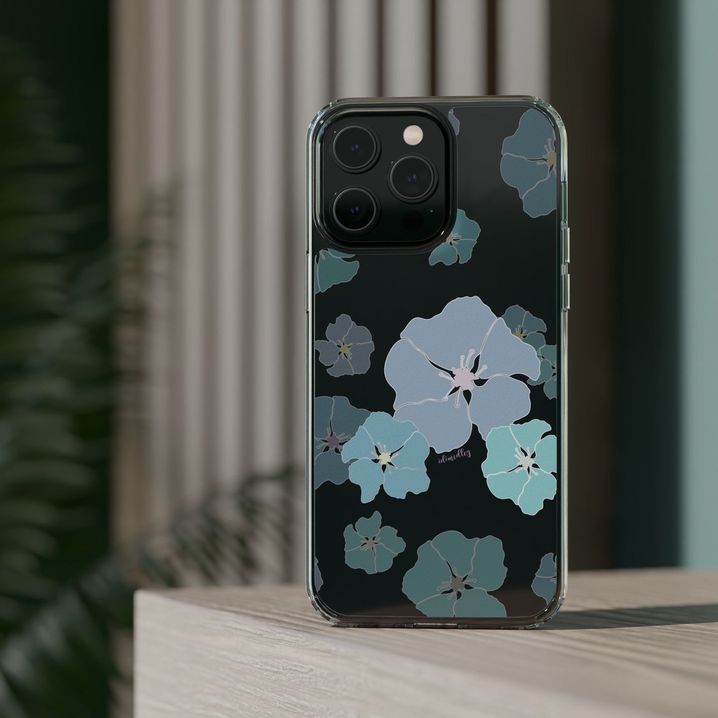 Ilima Flowers Blue CLEAR Case