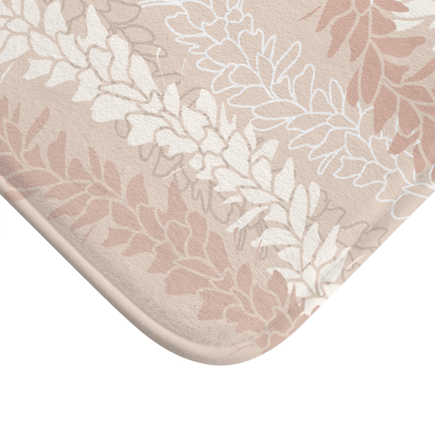 Bath Mat- White Ginger Kisses (Peach)