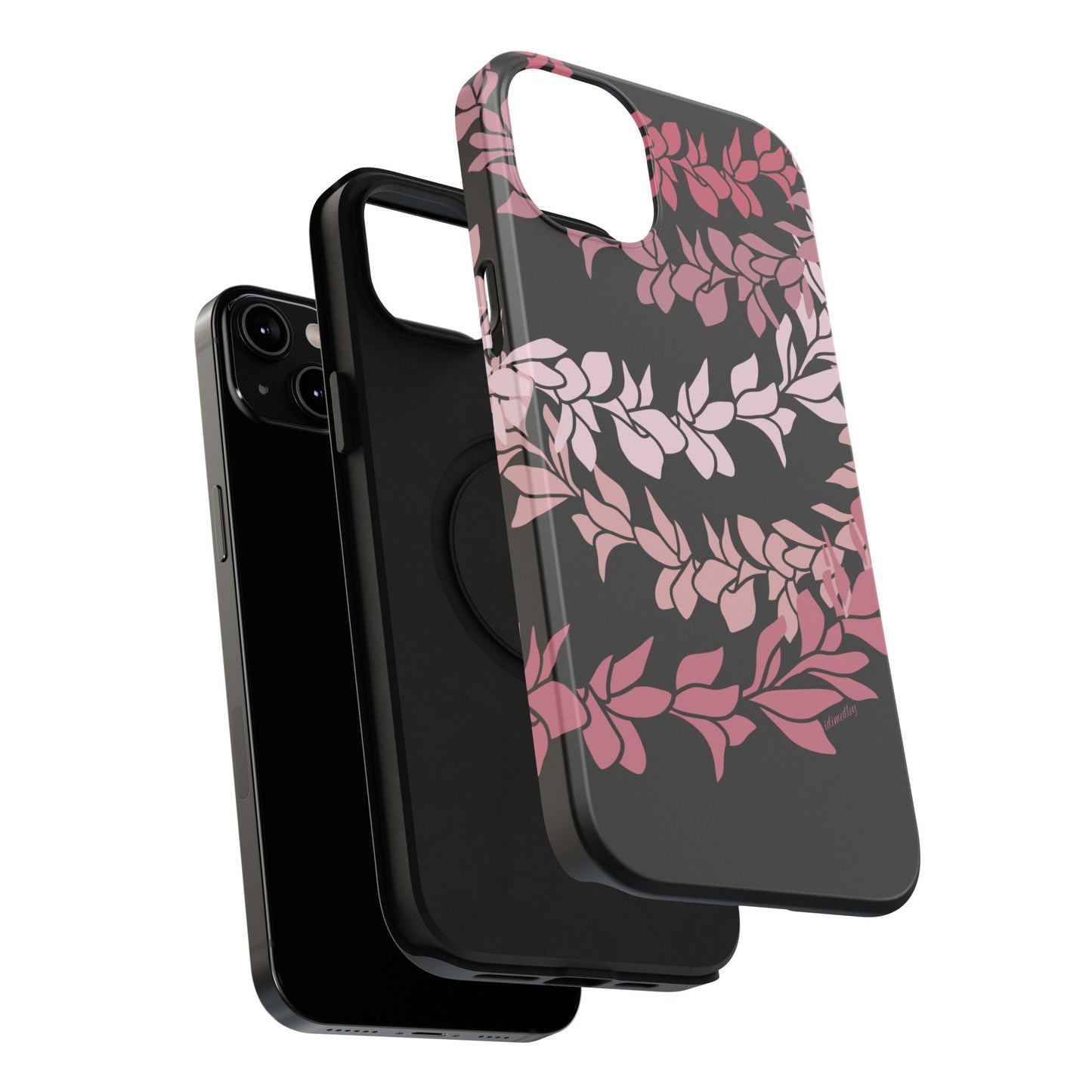 Plumeria Leis in Color Me Pinks (Black)