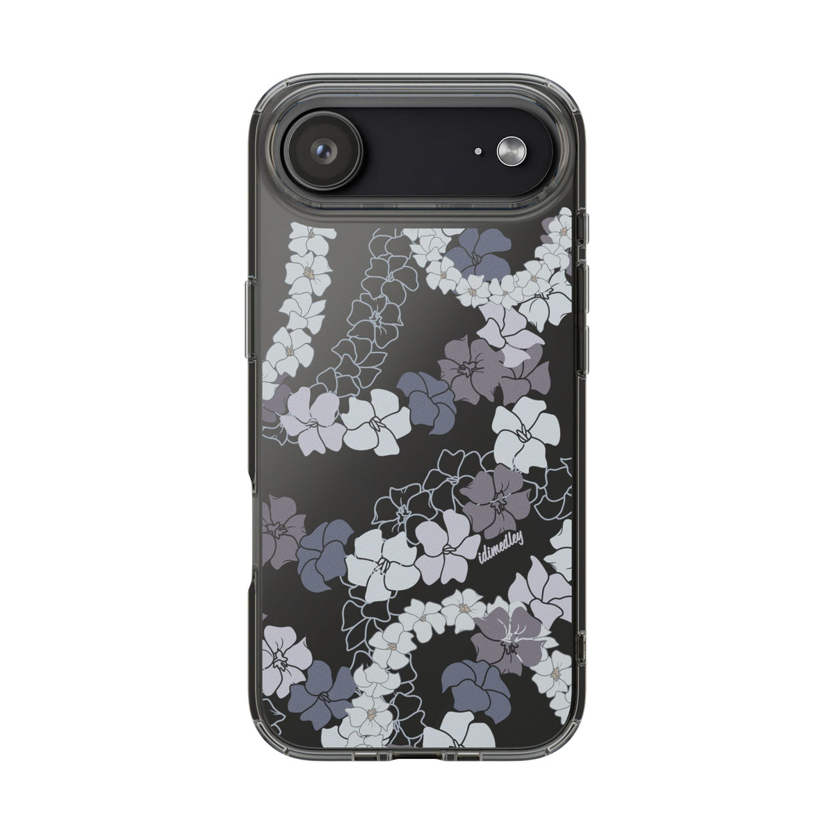 Puakenikeni En Face Flower Leis (Blue and Purple) CLEAR Case