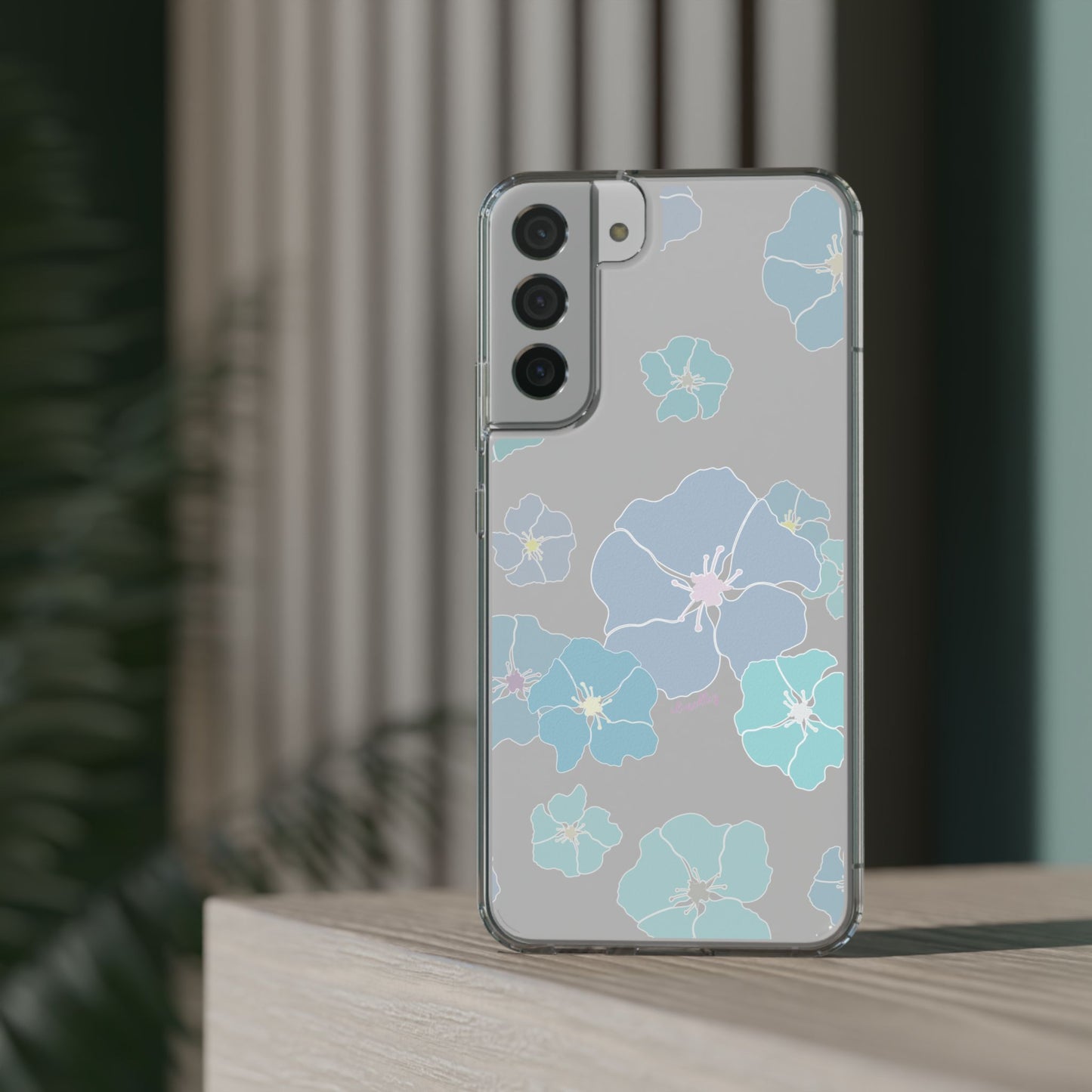 Ilima Flowers Blue CLEAR Case