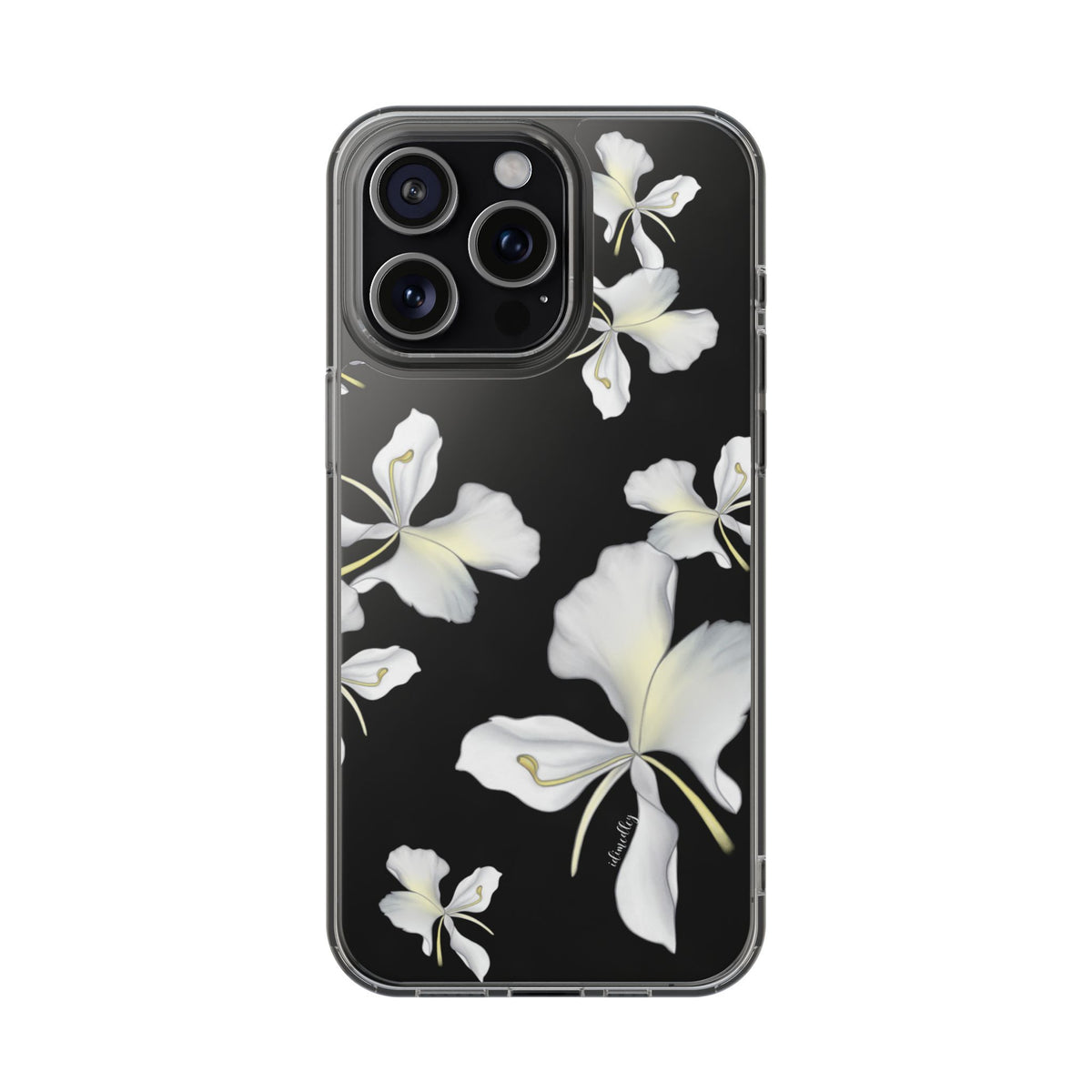 Awapuhi Butterfly Ginger Falling Flowers CLEAR Case