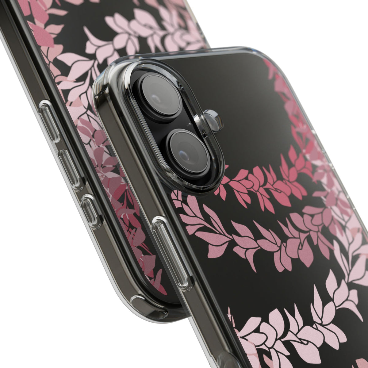 Plumeria Lei in Color Me Pinks CLEAR Case