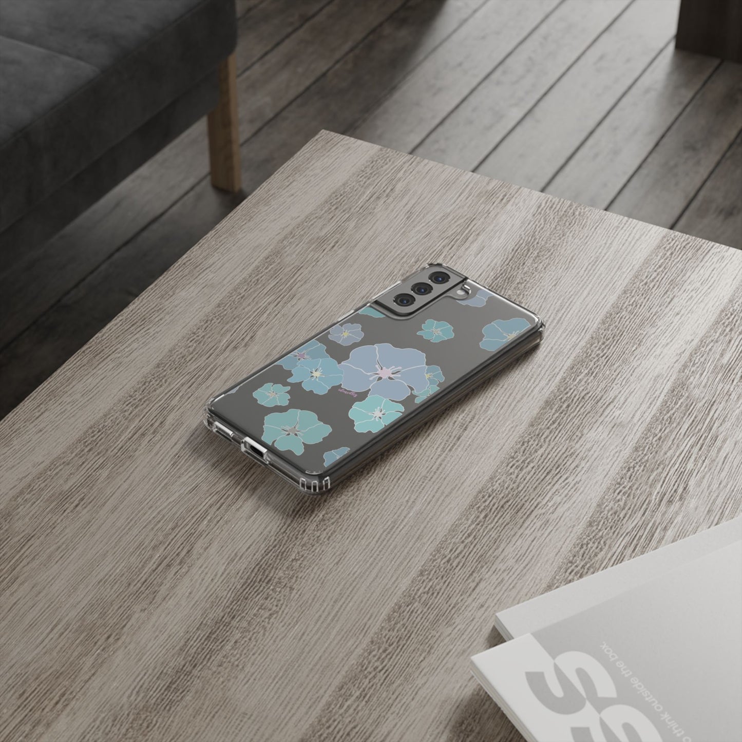 Ilima Flowers Blue CLEAR Case