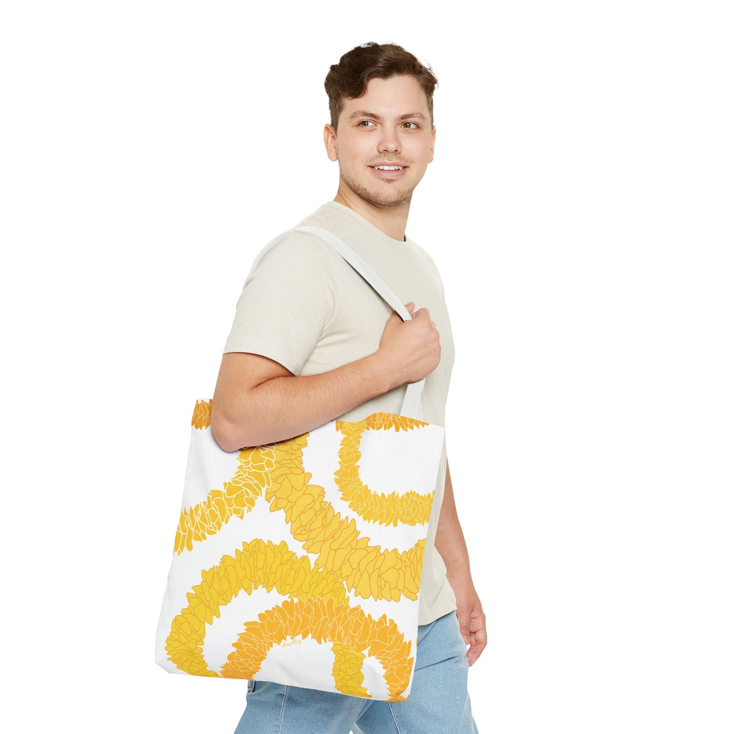 Tote Bag- Ilima Lei (White)