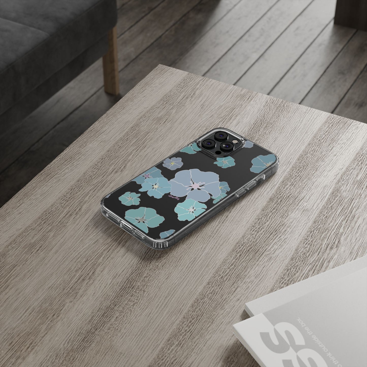 Ilima Flowers Blue CLEAR Case