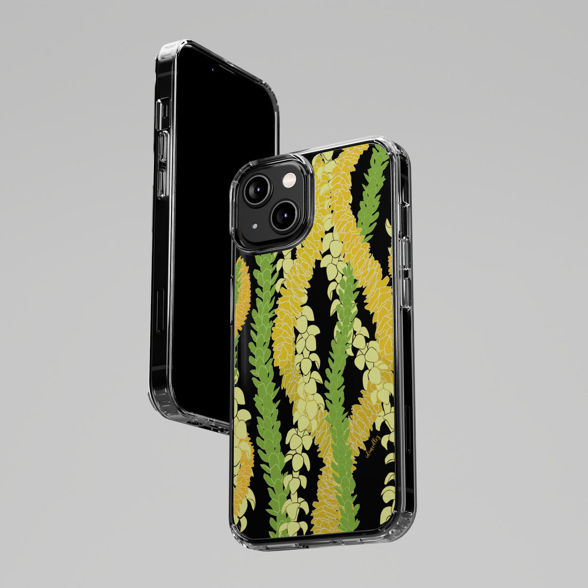 Triple Strand Ilima, Pakalana and Puakenikeni Lei CLEAR Case