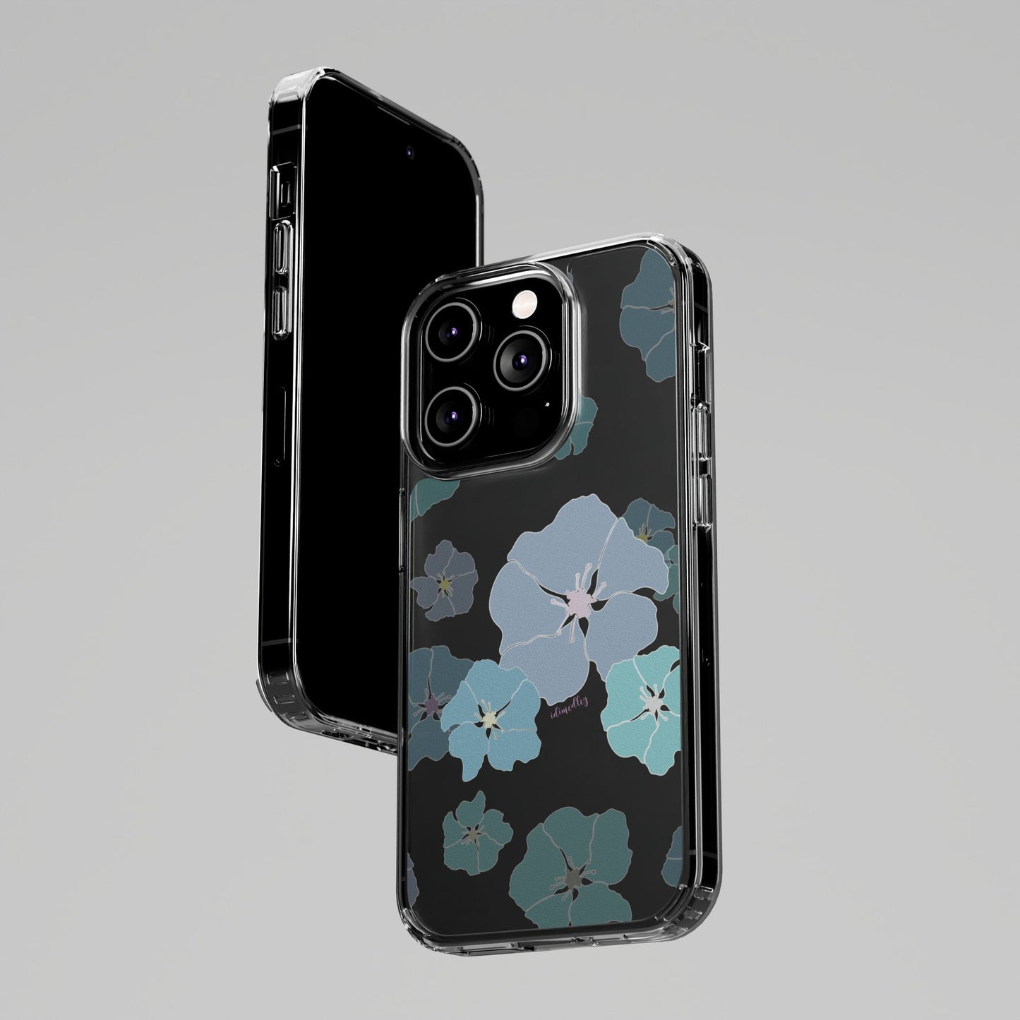 Ilima Flowers Blue CLEAR Case