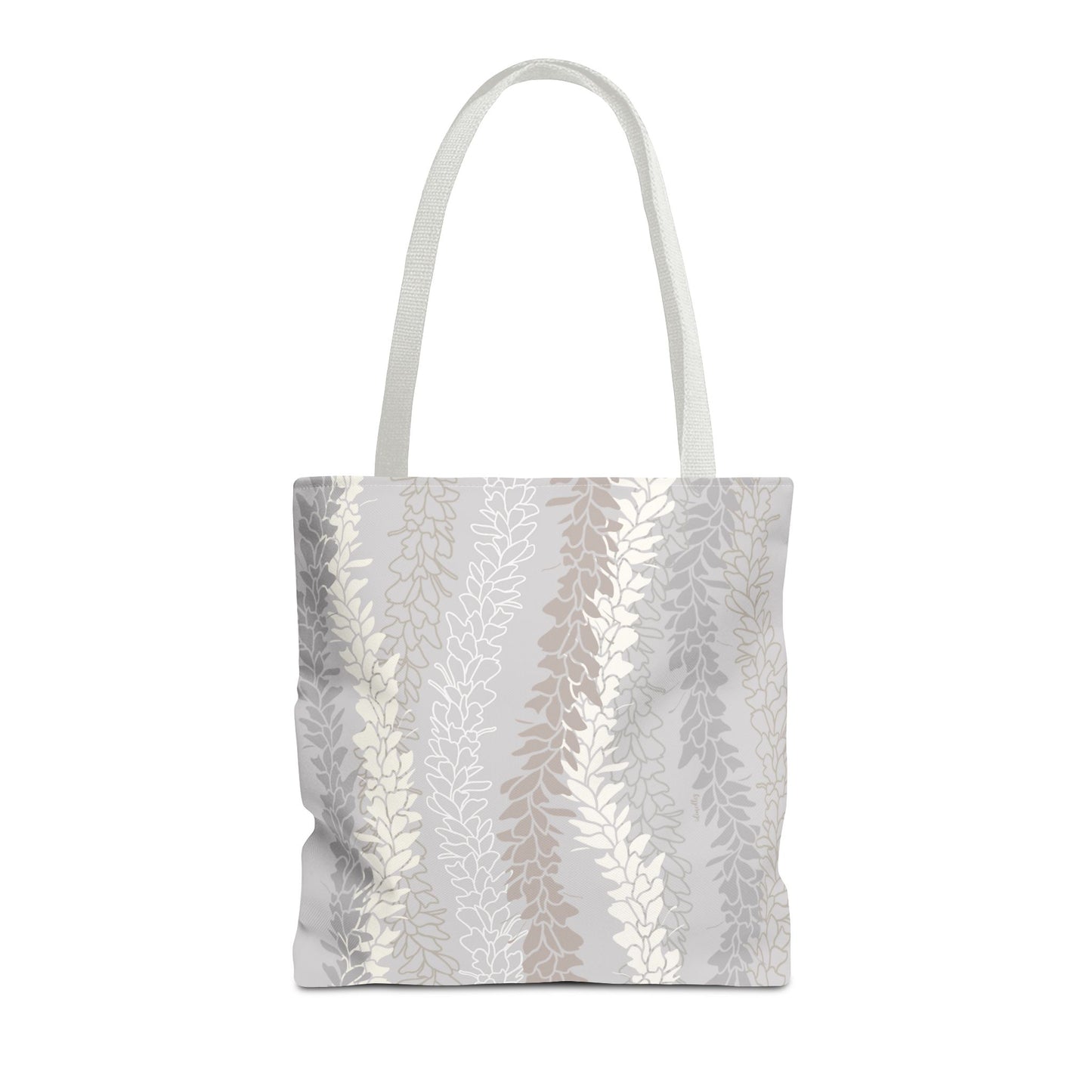 Tote bag- White Ginger Kisses in Gray