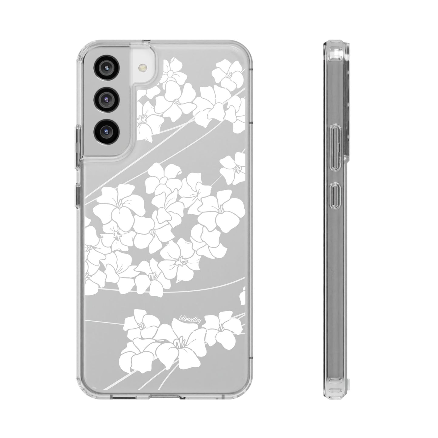 Puakenikeni En Face Flower Swirls CLEAR Case