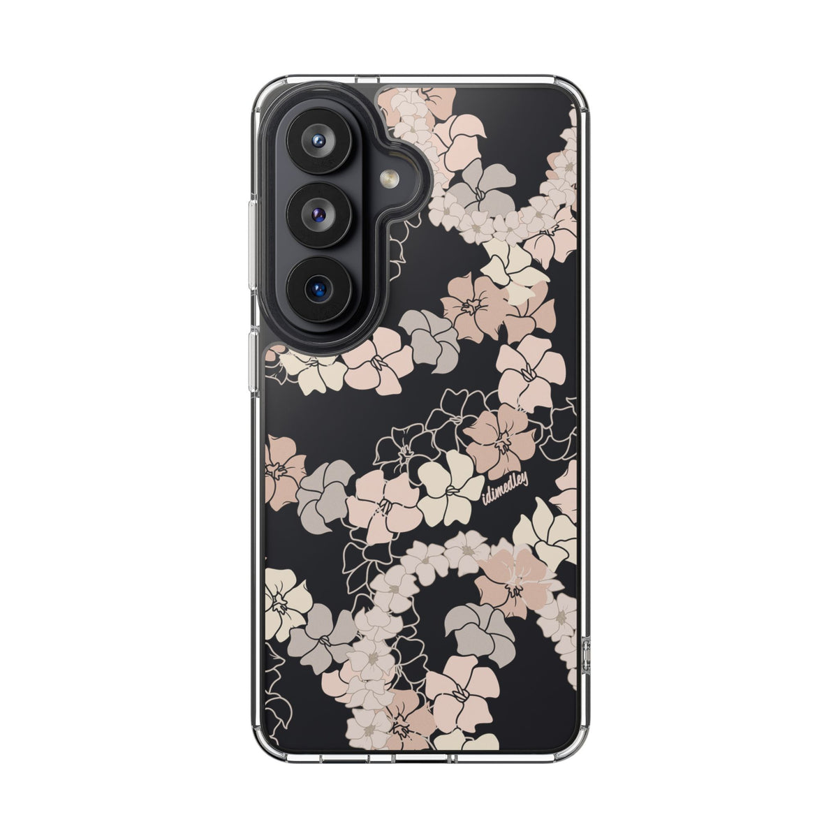 Puakenikeni En Face Flower Leis (Peachy Pinks) CLEAR Case