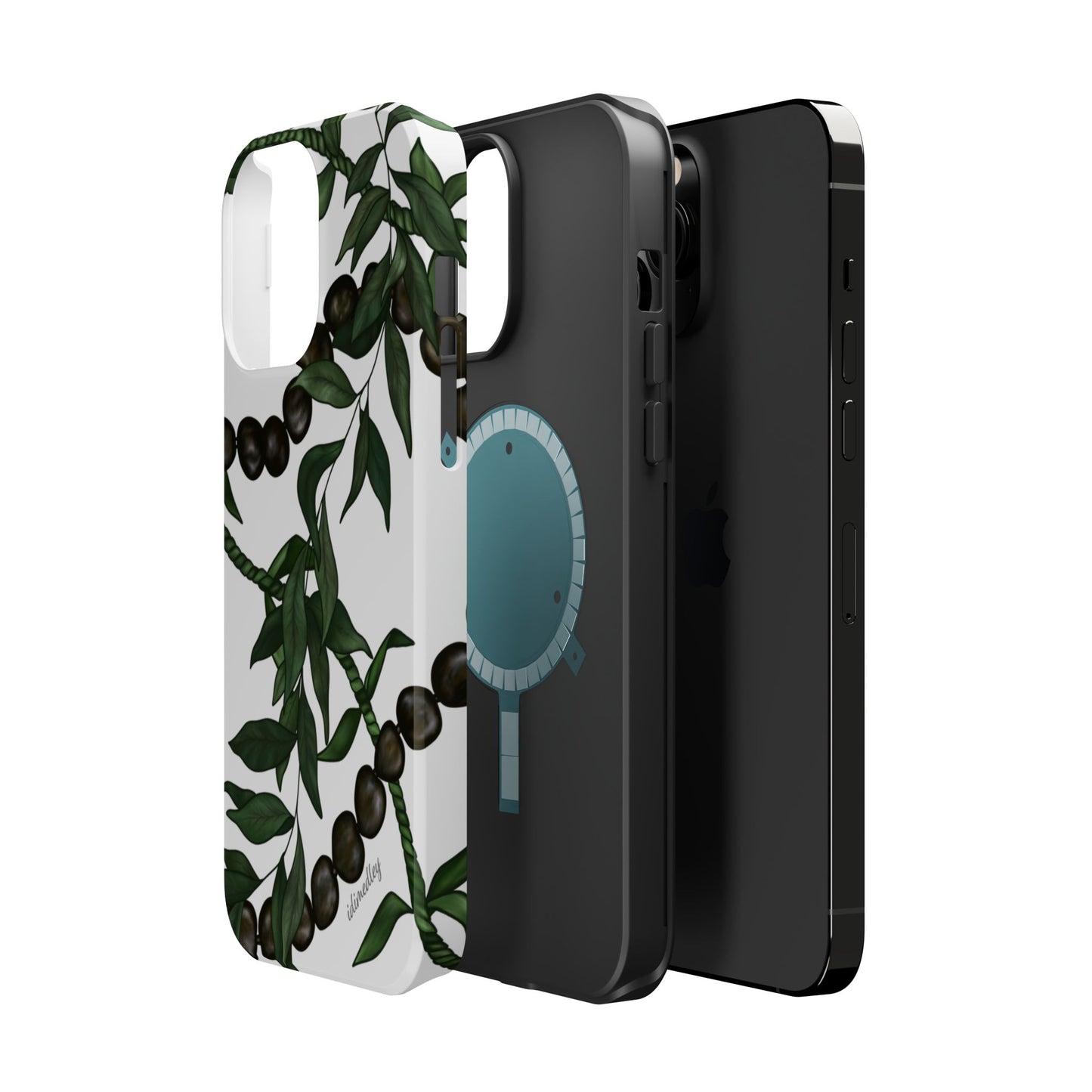 Kukui Nut, Maile, Ti Leaf Lei (White), MagSafe