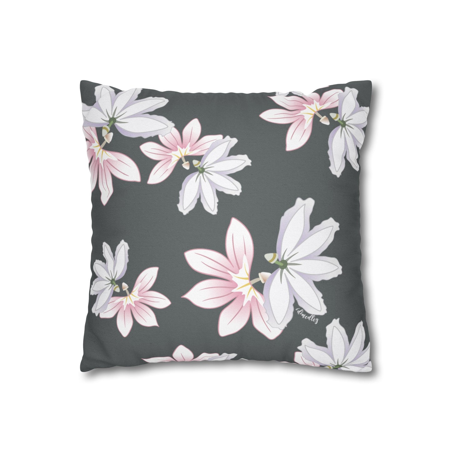 Pillow Case- Naupaka Love Story (Dark Gray)