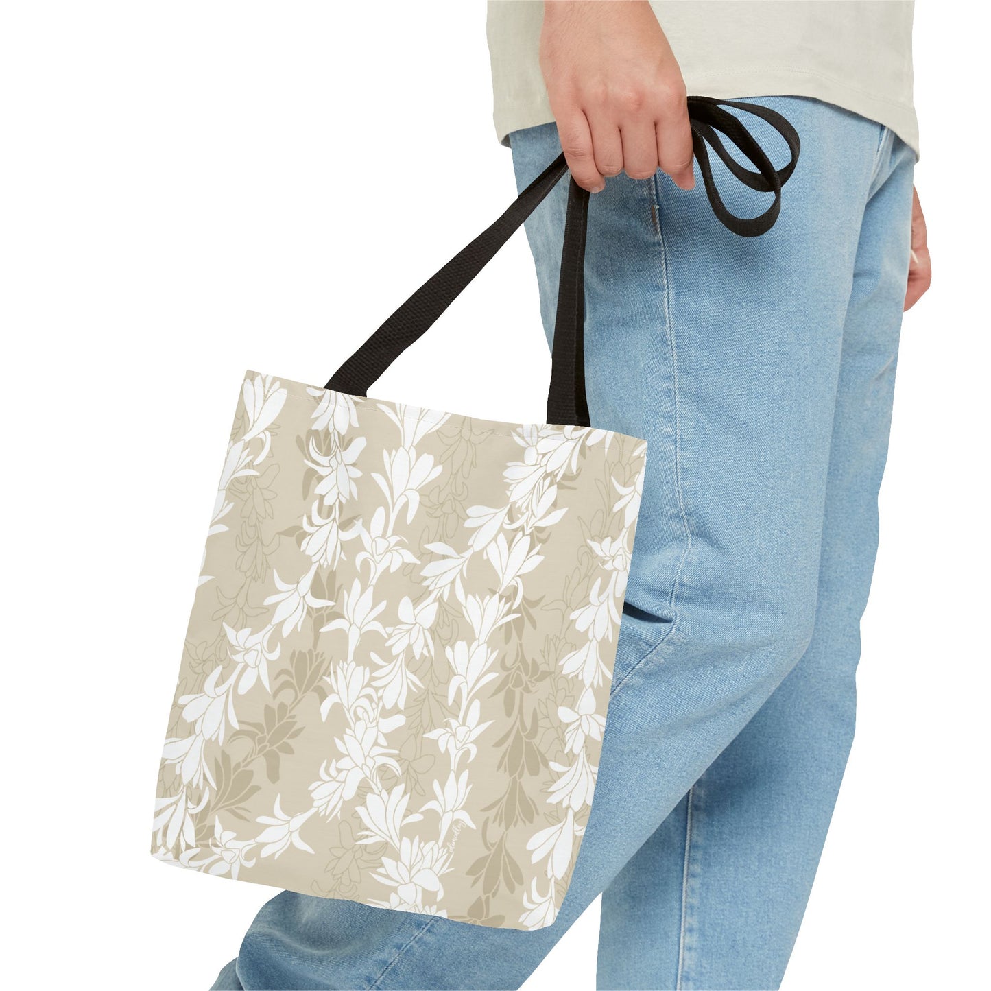 Tote bag- Tuberoses for Nohea (Sand)