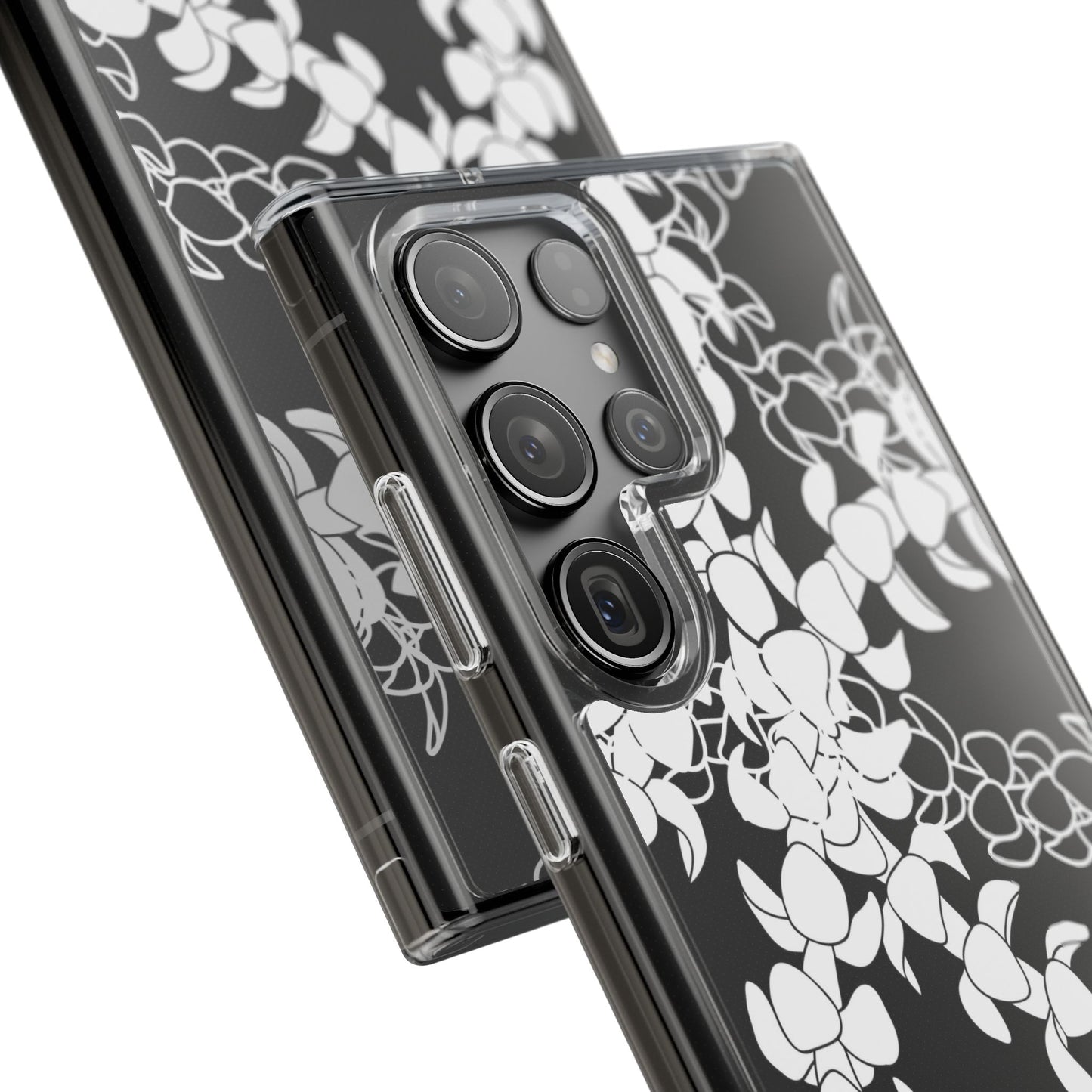 Puakenikeni Curvilinear Lei CLEAR Phone Case