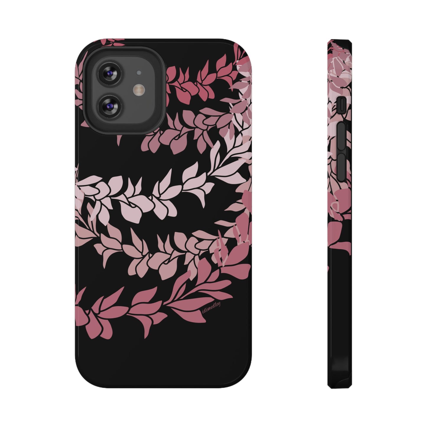 Plumeria Leis in Color Me Pinks (Black)