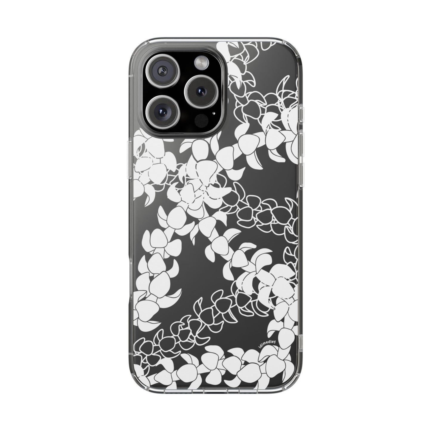 Puakenikeni Curvilinear Lei CLEAR Phone Case
