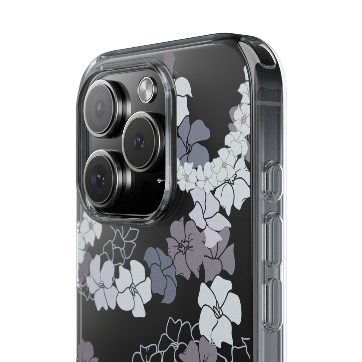 Puakenikeni En Face Flower Leis (Blue and Purple) CLEAR Case