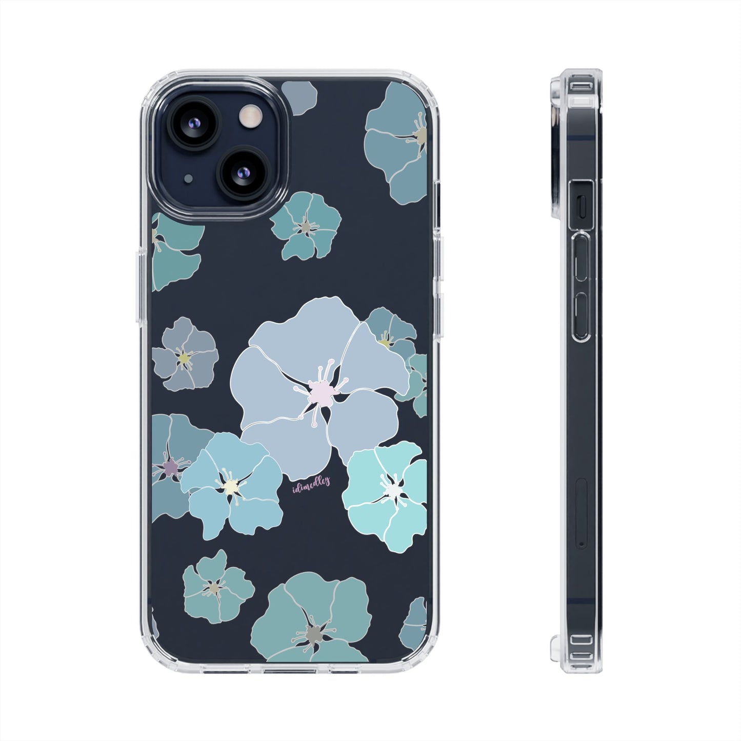 Ilima Flowers Blue CLEAR Case