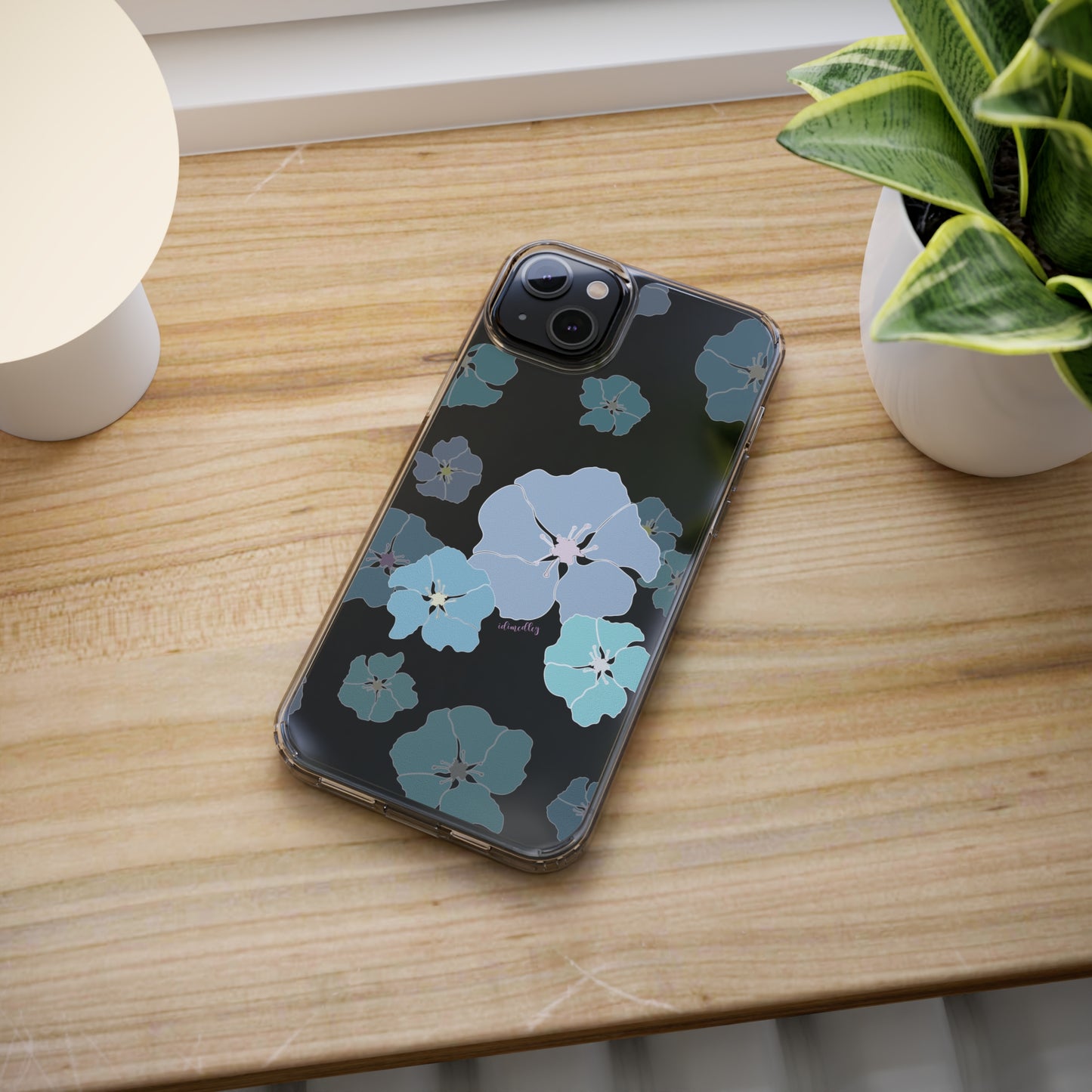 Ilima Flowers Blue CLEAR Case