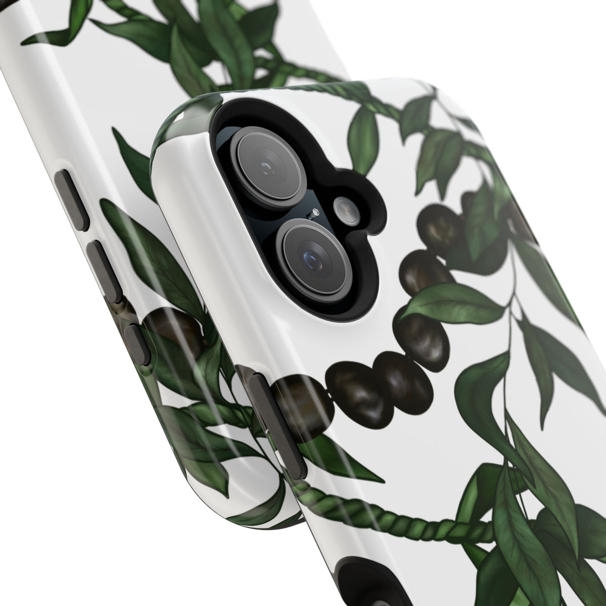 Kukui Nut, Maile, Ti Leaf Lei (White), MAGSAFE