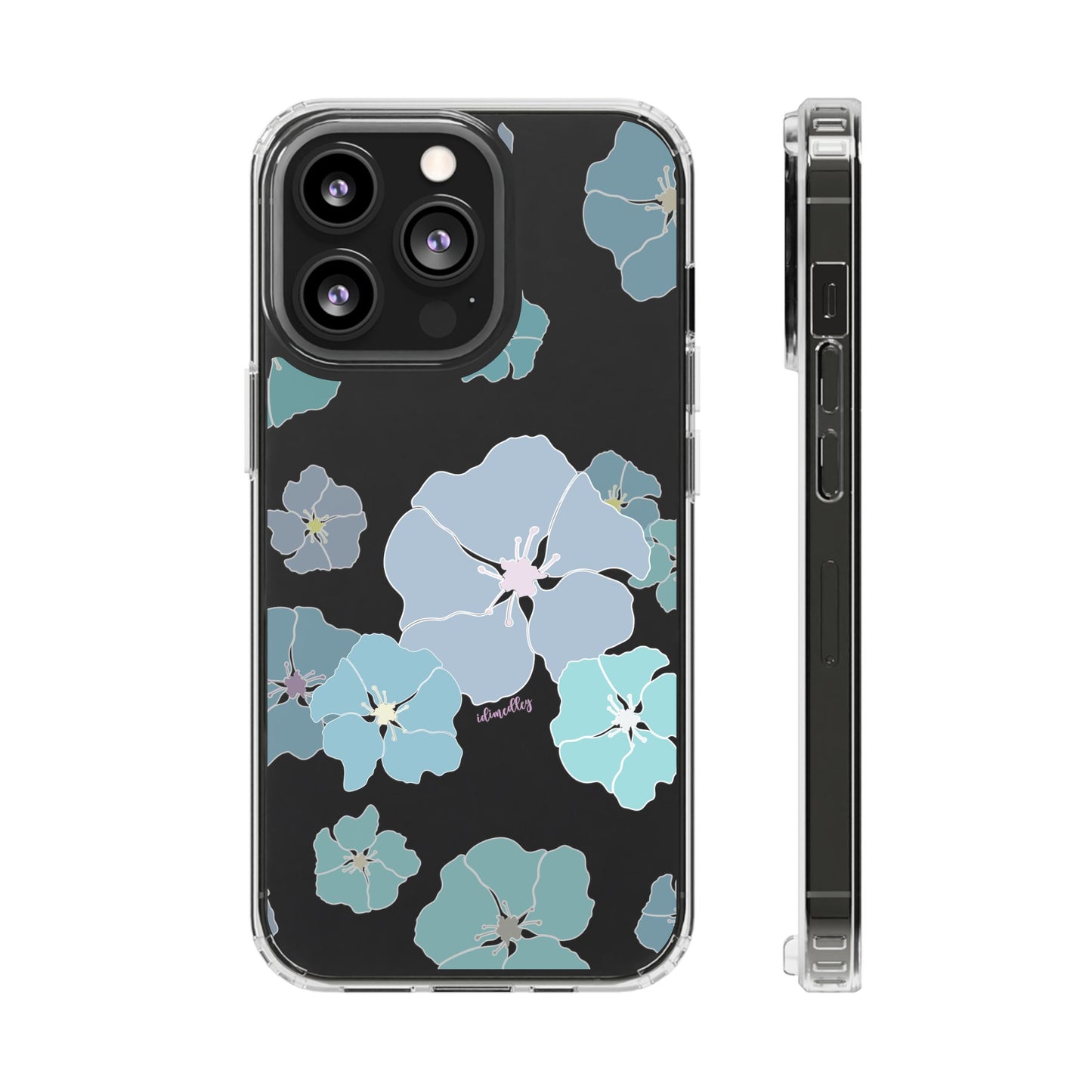 Ilima Flowers Blue CLEAR Case