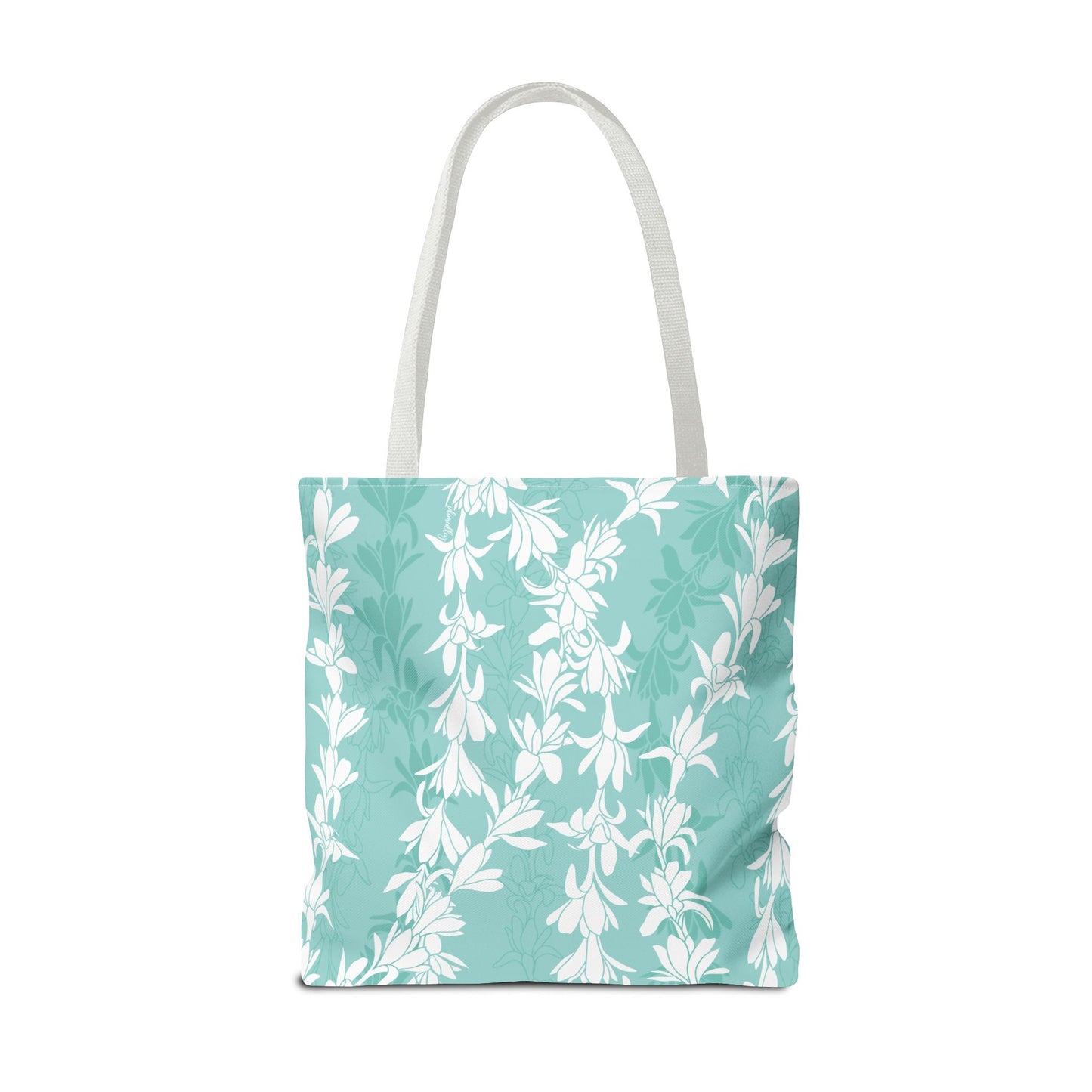 Tote bag- Tuberoses for Nohea (Seafoam)