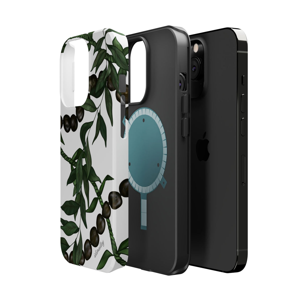 Kukui Nut, Maile, Ti Leaf Lei (White), MAGSAFE