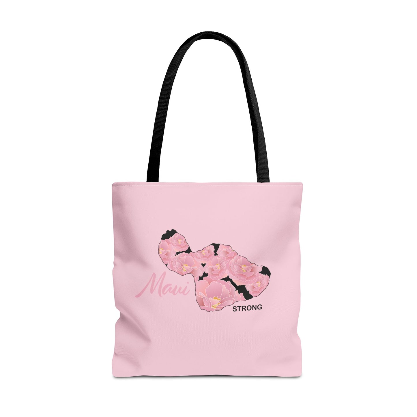 Tote bag- Maui Strong Lokelani Island Pink and Black, Proceeds Donated for Lahaina Wildfire Relief