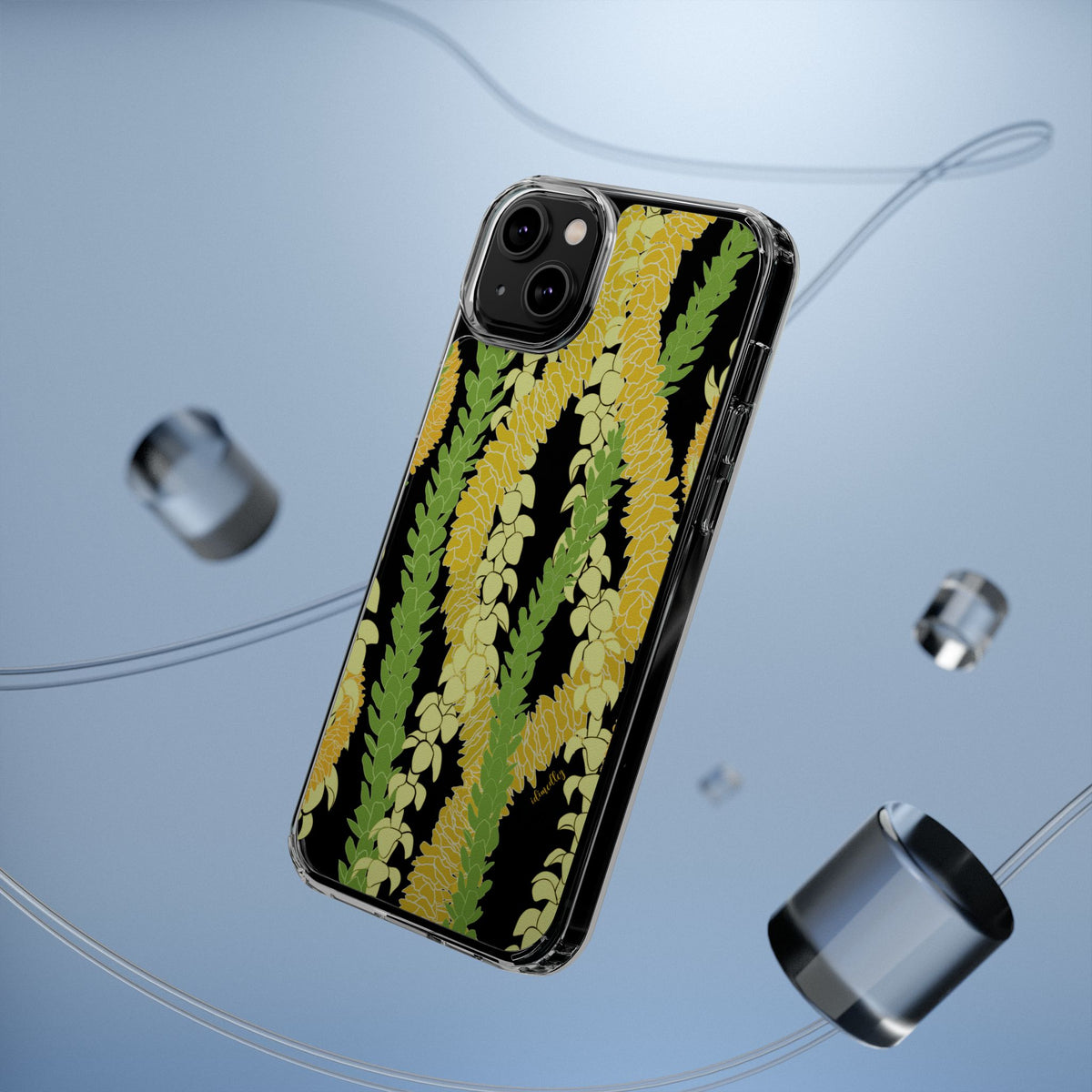 Triple Strand Ilima, Pakalana and Puakenikeni Lei CLEAR Case