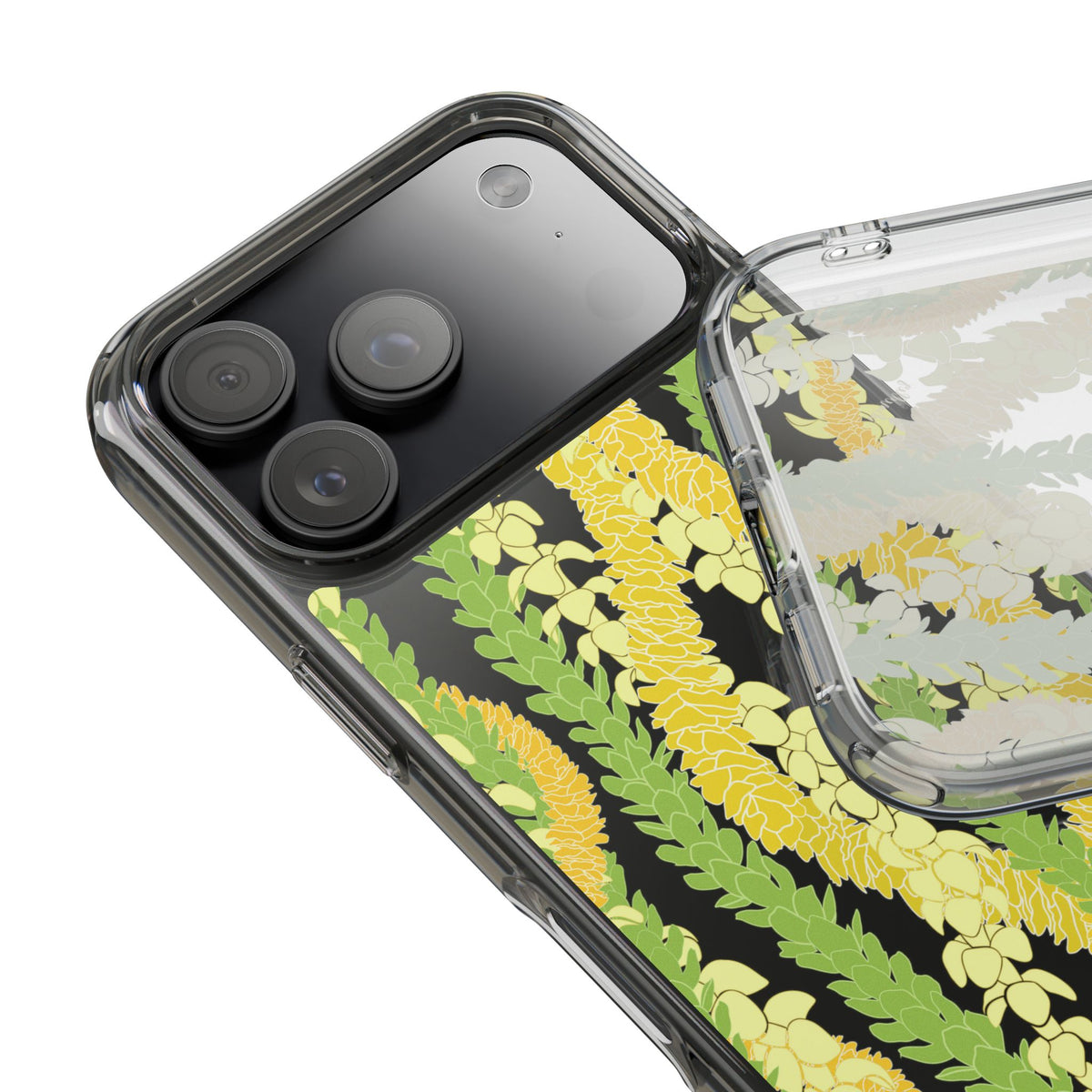 Triple Strand Ilima, Pakalana and Puakenikeni Lei CLEAR Case