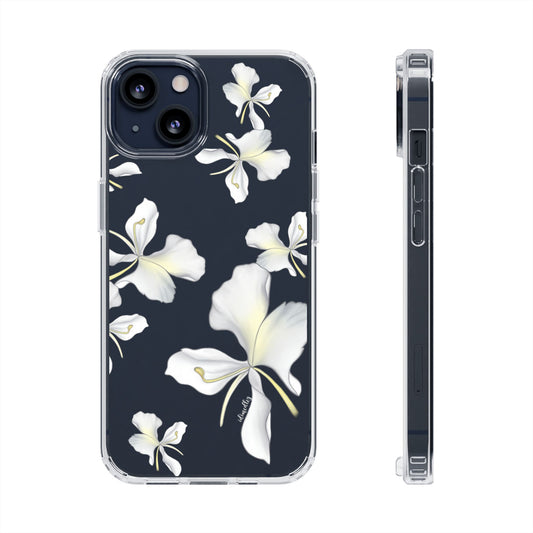 Awapuhi Butterfly Ginger Falling Flowers CLEAR Case