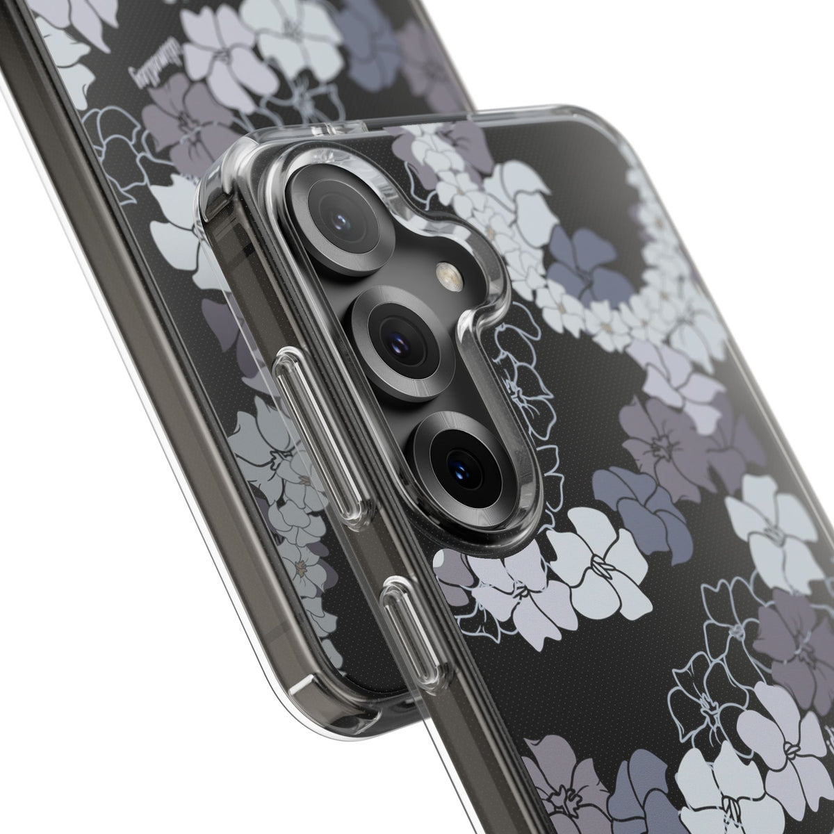 Puakenikeni En Face Flower Leis (Blue and Purple) CLEAR Case