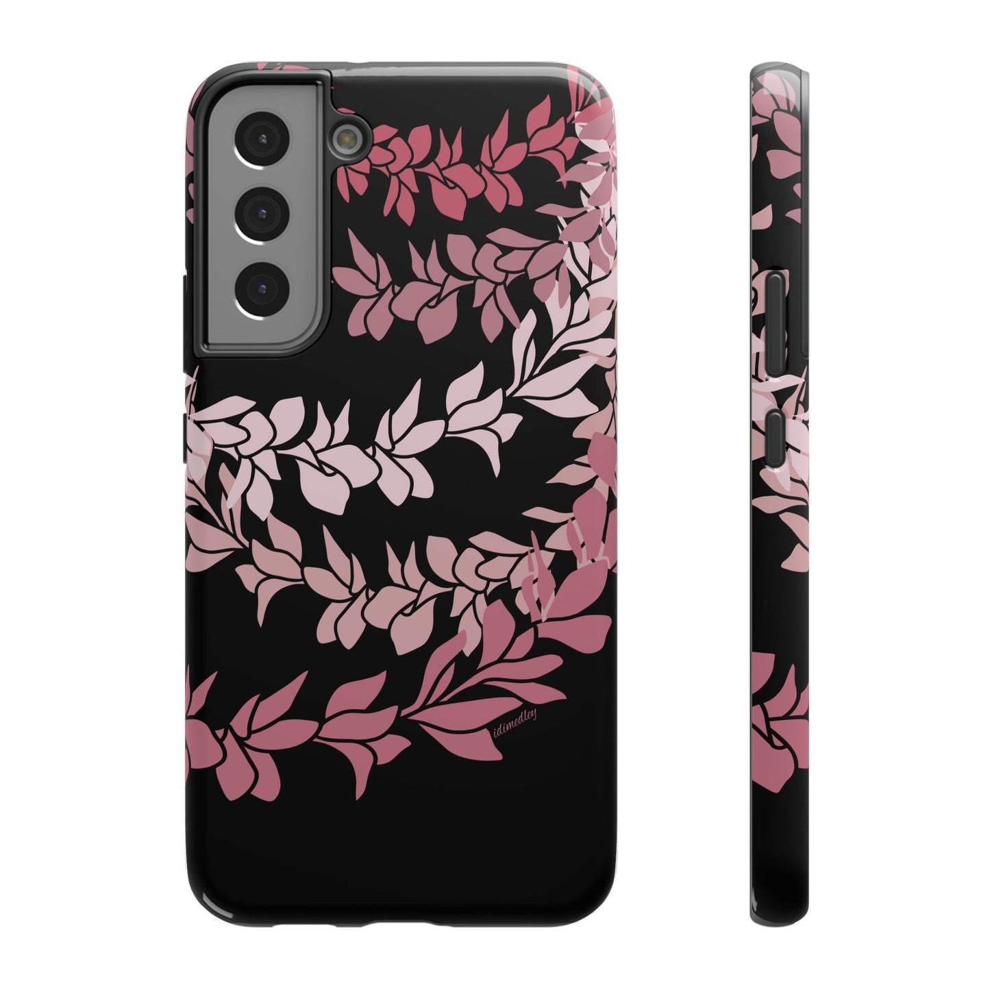 Plumeria Leis in Color Me Pinks (Black)