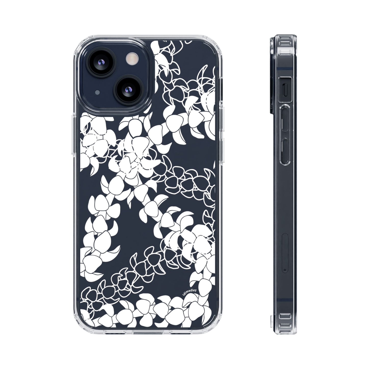 Puakenikeni Curvilinear Lei CLEAR Phone Case