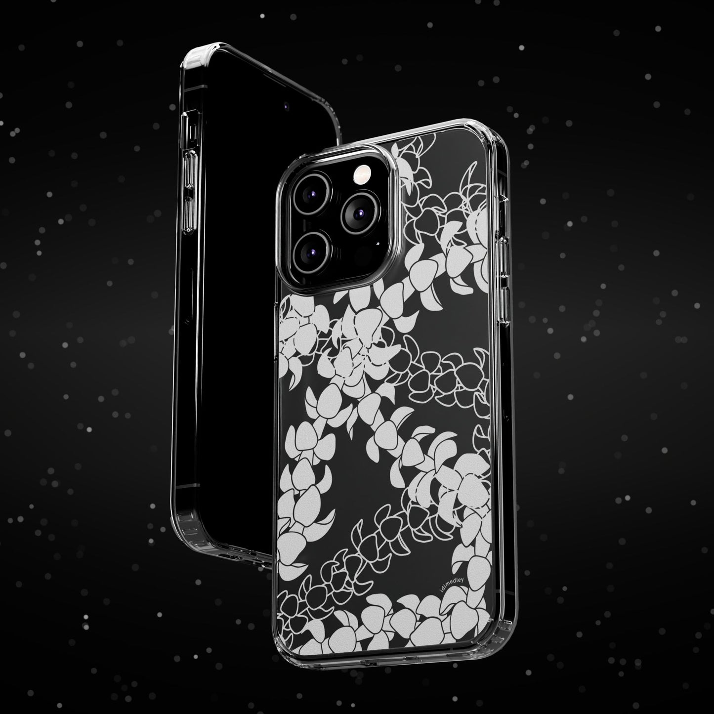 Puakenikeni Curvilinear Lei CLEAR Phone Case