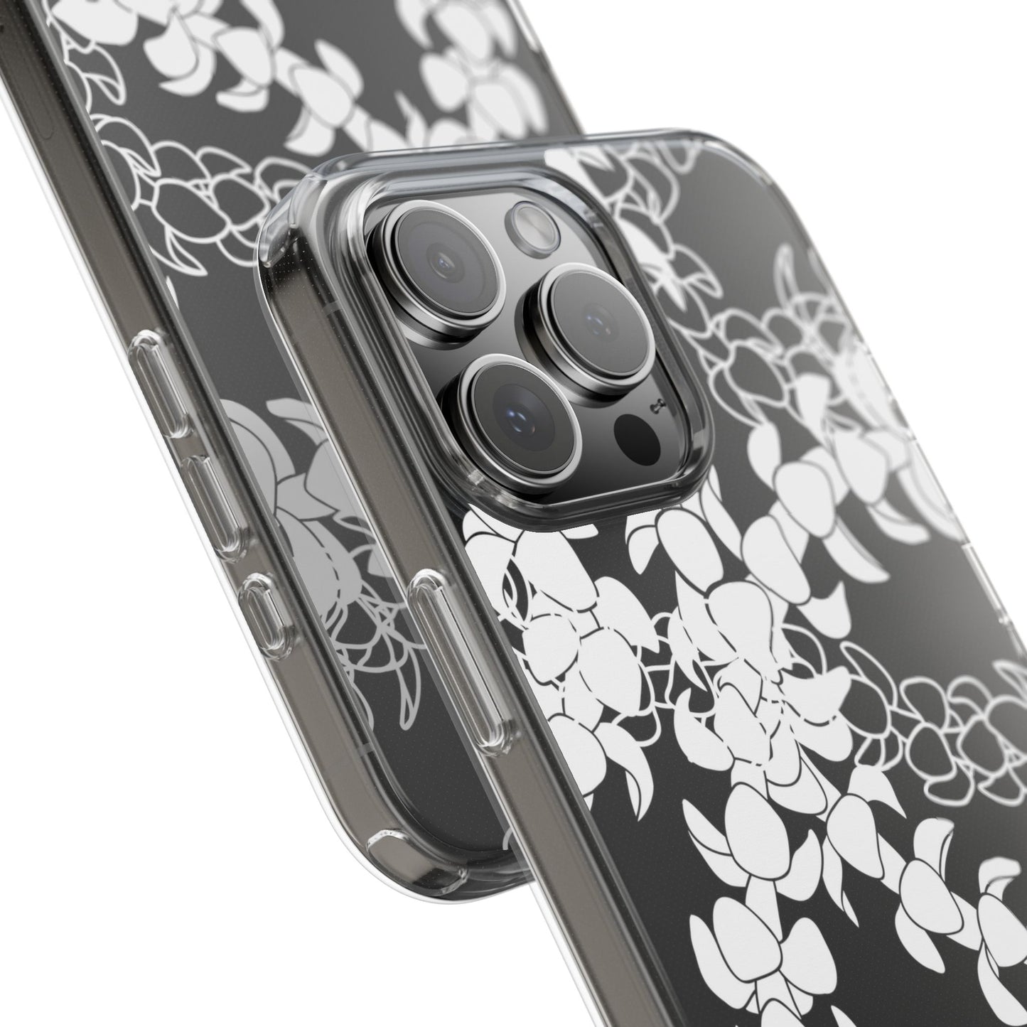 Puakenikeni Curvilinear Lei CLEAR Phone Case